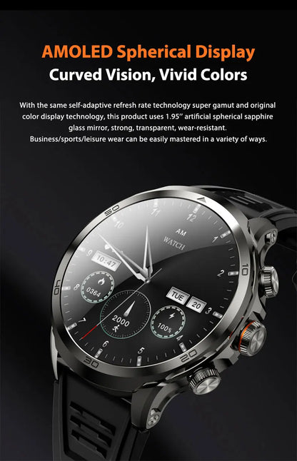 Montre intelligente Originale H19 Android 10.0 avec caméra rotative à 190°, GPS, WIFI, écran AMOLED plus grand de 1,95 pouces, stockage de 256 Go