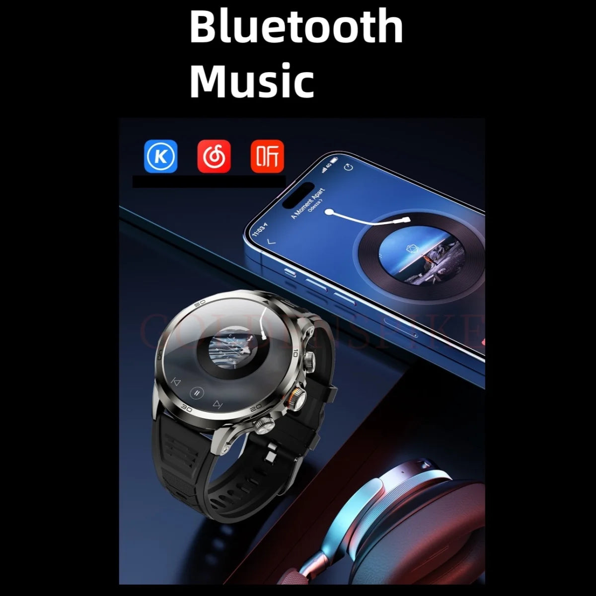 Montre intelligente Originale H19 Android 10.0 avec caméra rotative à 190°, GPS, WIFI, écran AMOLED plus grand de 1,95 pouces, stockage de 256 Go