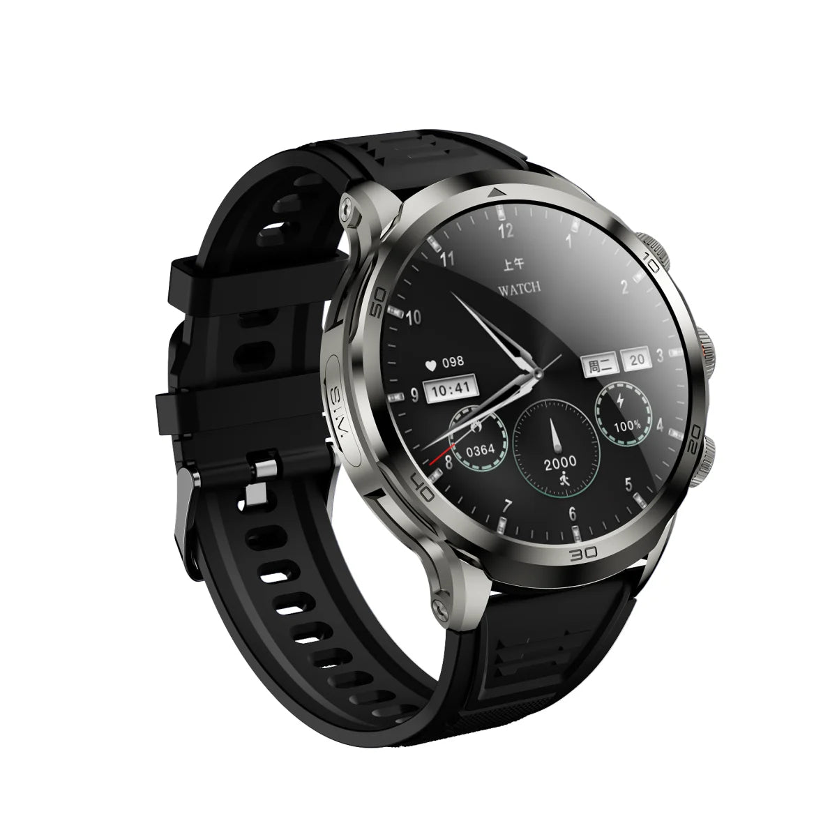 Montre intelligente Originale H19 Android 10.0 avec caméra rotative à 190°, GPS, WIFI, écran AMOLED plus grand de 1,95 pouces, stockage de 256 Go