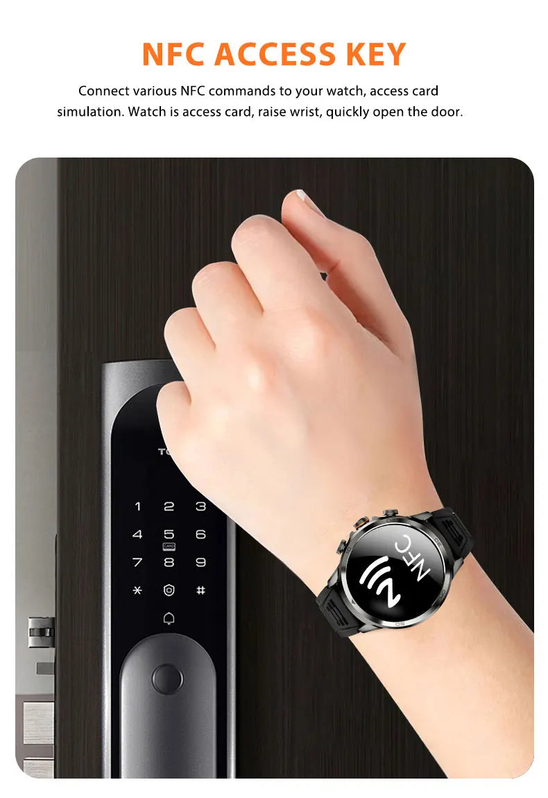Montre intelligente Originale H19 Android 10.0 avec caméra rotative à 190°, GPS, WIFI, écran AMOLED plus grand de 1,95 pouces, stockage de 256 Go